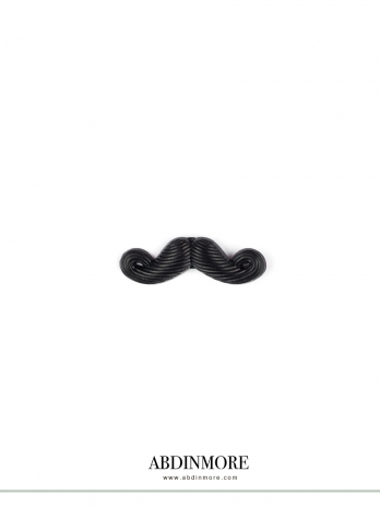 Mustache Pin – black