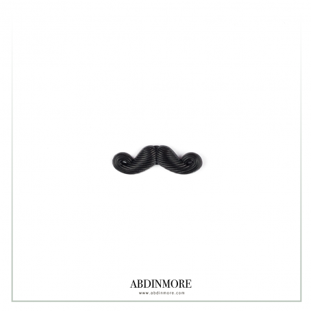 Mustache Pin – black