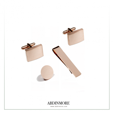 Tie Bar , Cufflinks , Lapel Pin – Rose Gold