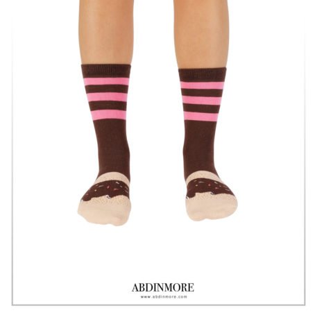 ⁦Chocolate Glazed Doughnut Socks⁩ - الصورة ⁦3⁩